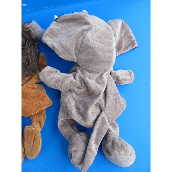 Unbranded 3 Stuffed Animal Hand Puppets - Elephant Lion & Gorilla Plush - Picture 7 of 8